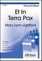 Et in Terra Pax Three-Part Mixed choral sheet music cover